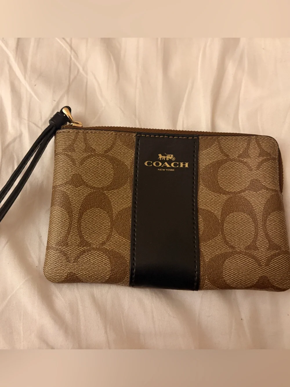 Coach Brown Wristlet